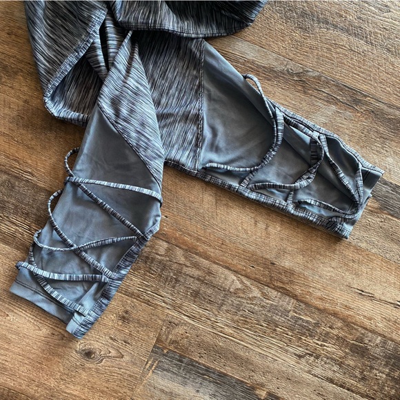 C9 by Champion Heathered Leggings with Lace Up & Mesh Back - Picture 4 of 6